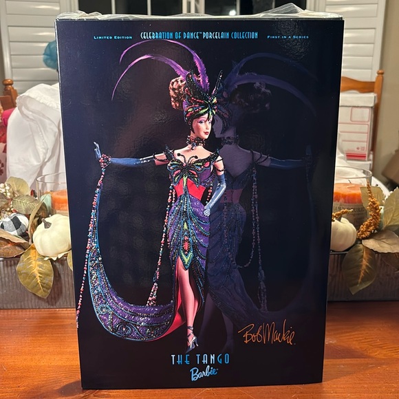 The Tango Barbie Bob Mackie 1998 Porcelain 23451 First in Series Dolls Accessories